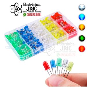 kit de 500 diodos led de 5mm con caja