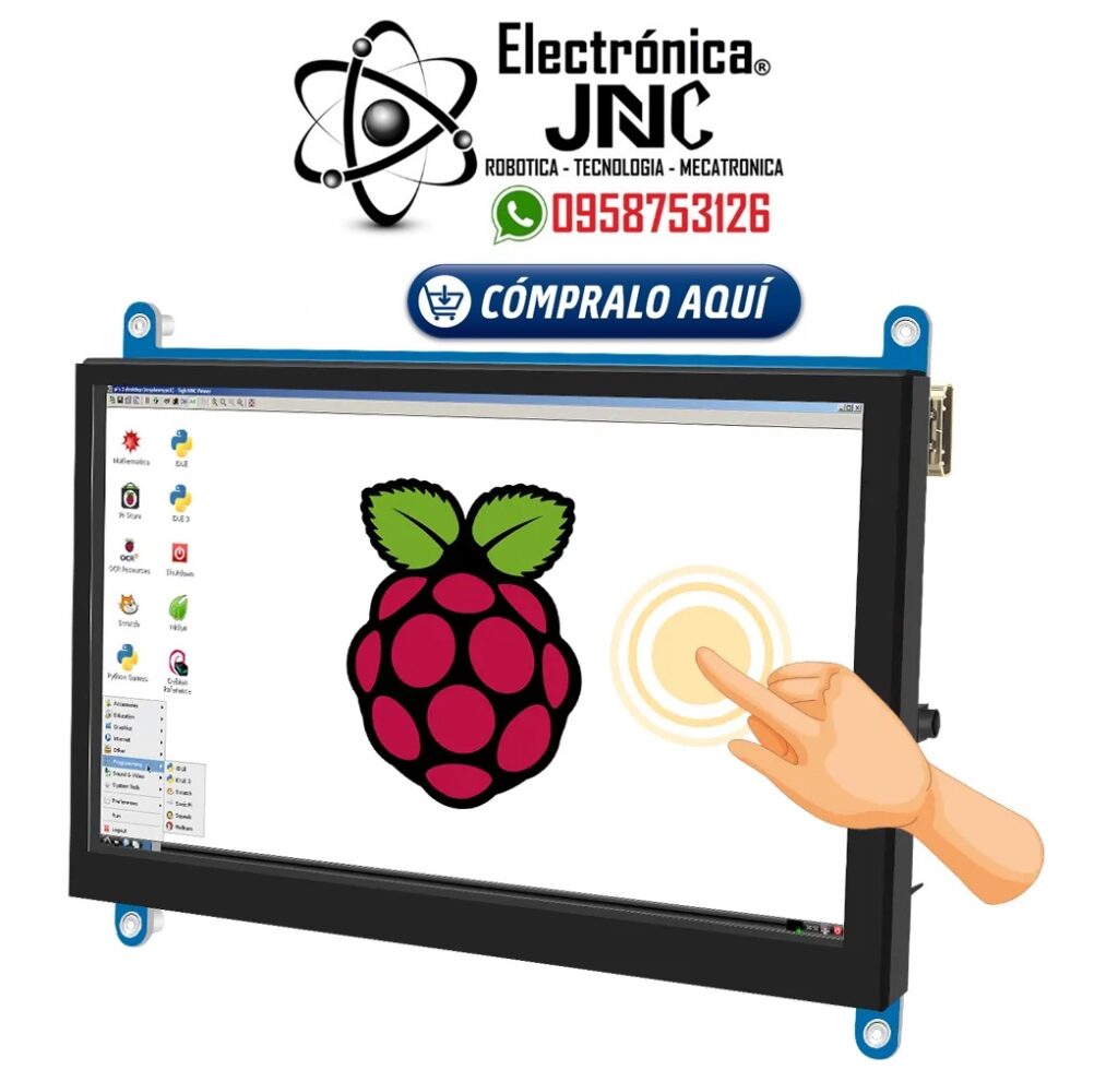 PANTALLA 7″ TFT LCD HDMI 1024*600 RASPBERRY PI
