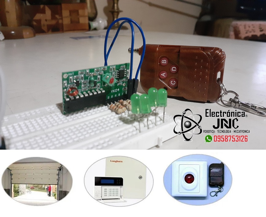 Módulo Radio Frecuencia Rf 4 Ch Receptor Y Control 315 Mhz