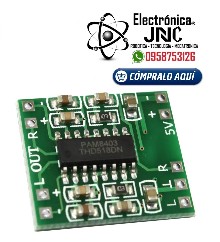 Mini Amplificador de Audio 5v Pam8403 2*3w modulo