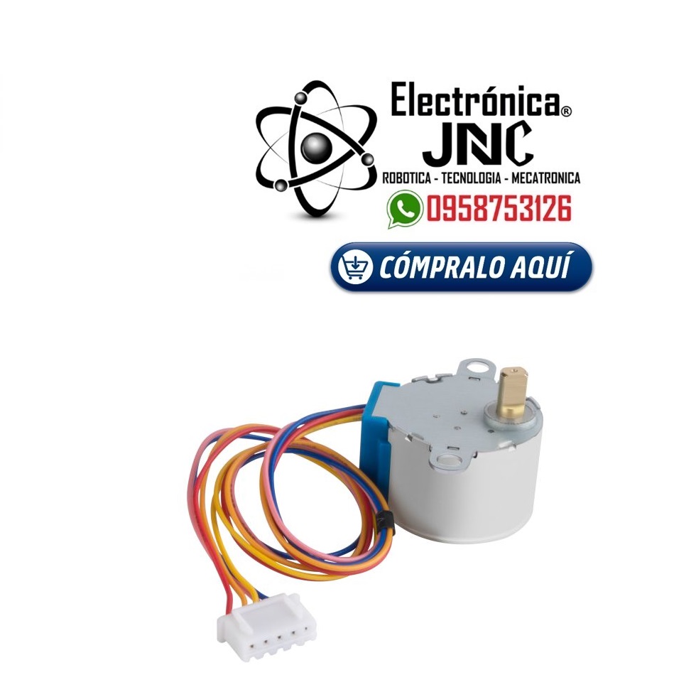Motor a pasos de 4 líneas de control, 5 Vcc