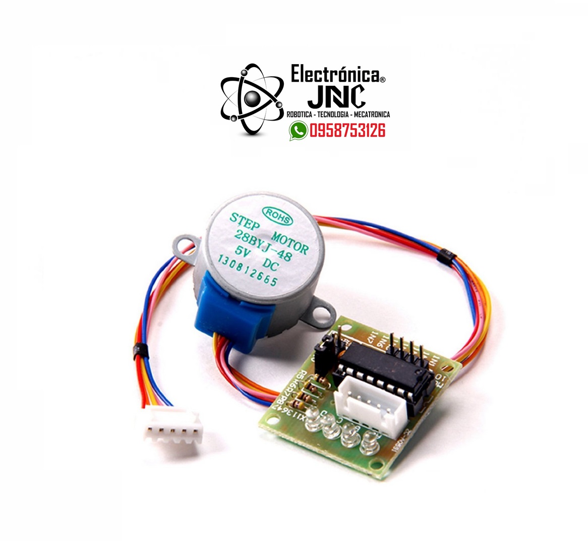 Motor a pasos de 4 líneas de control, 5 Vcc