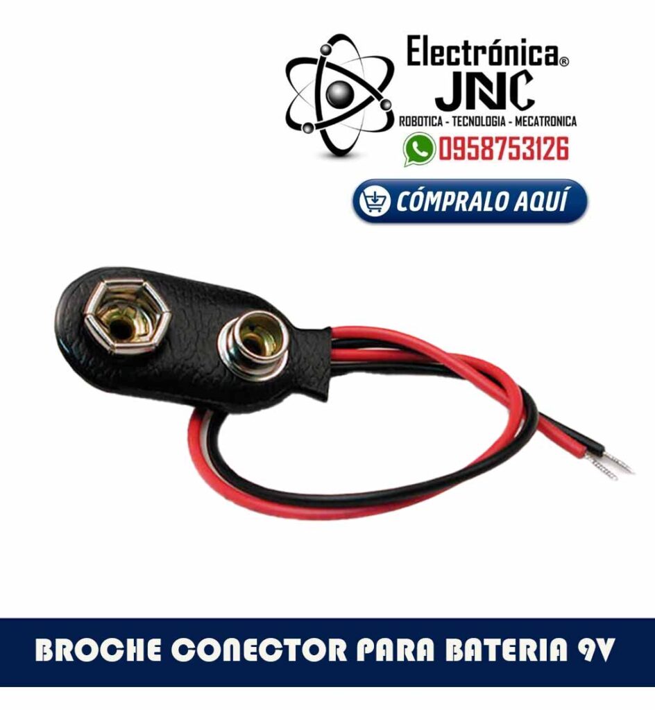 BROCHE CONECTOR PARA BATERIA 9V