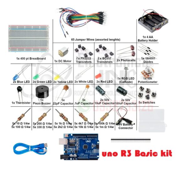 Kit Basico Arduino Proto Modulos Sensores V2