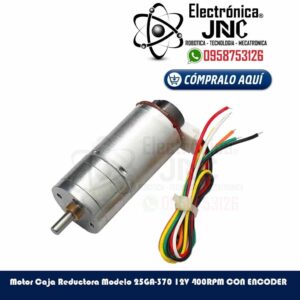 Motor Caja Reductora Modelo 25GA-370 12V 400RPM CON ENCODER