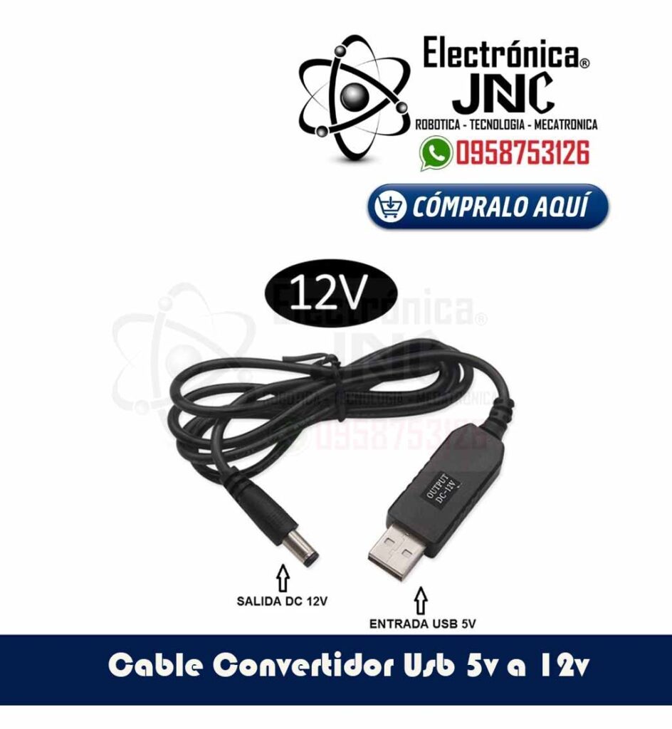 Cable Convertidor Usb 5v a 12v