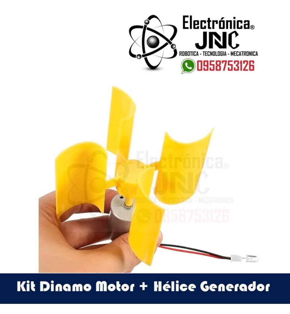 Kit Dinamo Motor + Hélice Generador Eolico Vertical