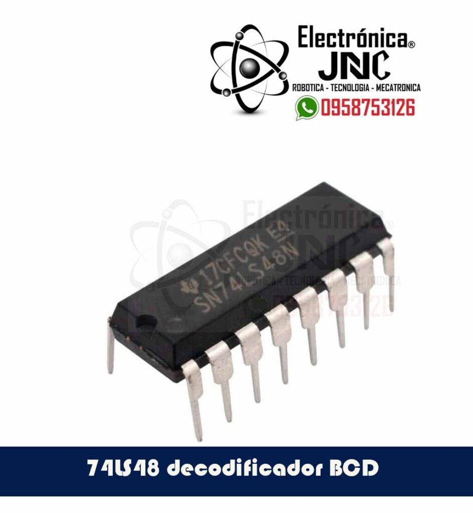 74LS48 Decodificador 7 segmentos cátodo común