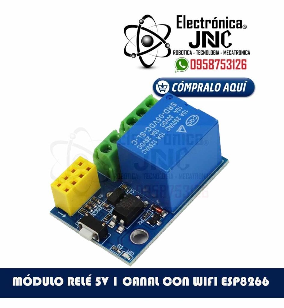 MÓDULO RELÉ 5V 1 CANAL CON WIFI ESP8266