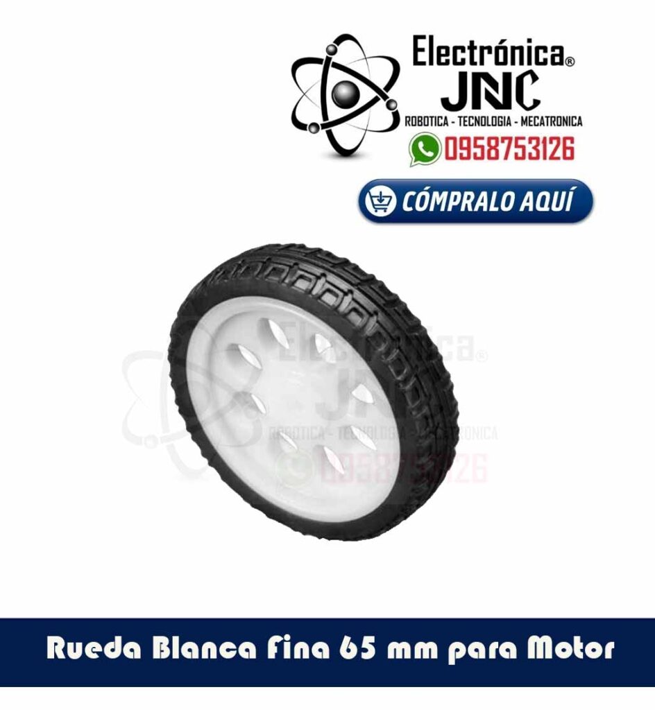 Rueda Blanca Fina 65 mm para Motor
