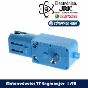 Motor TT reductor azul con engranajes de metal doble eje 3V-6V 1:90