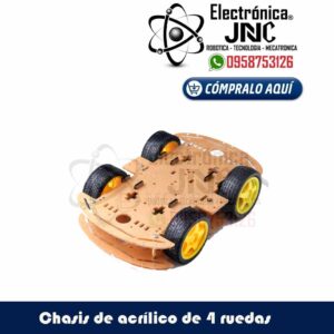 Chasis de acrílico de 4 ruedas