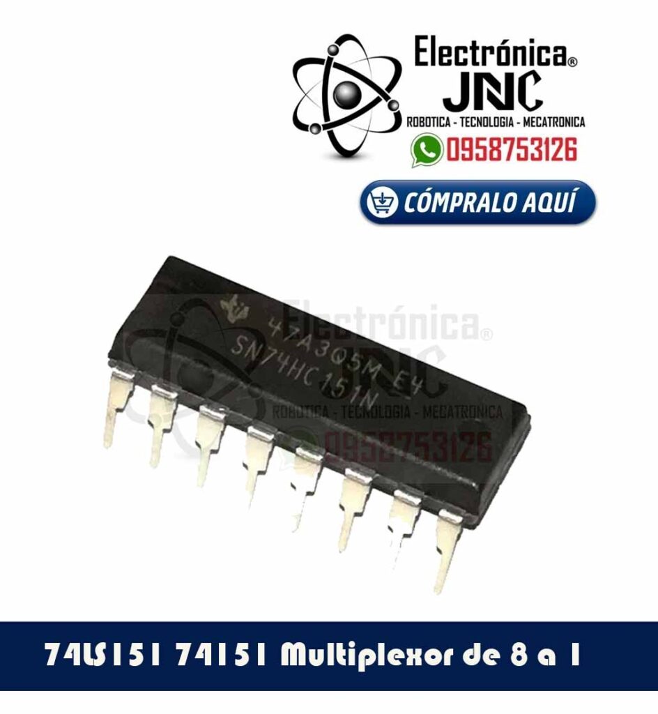 74LS151 74151 Multiplexor de 8 Entradas a 1
