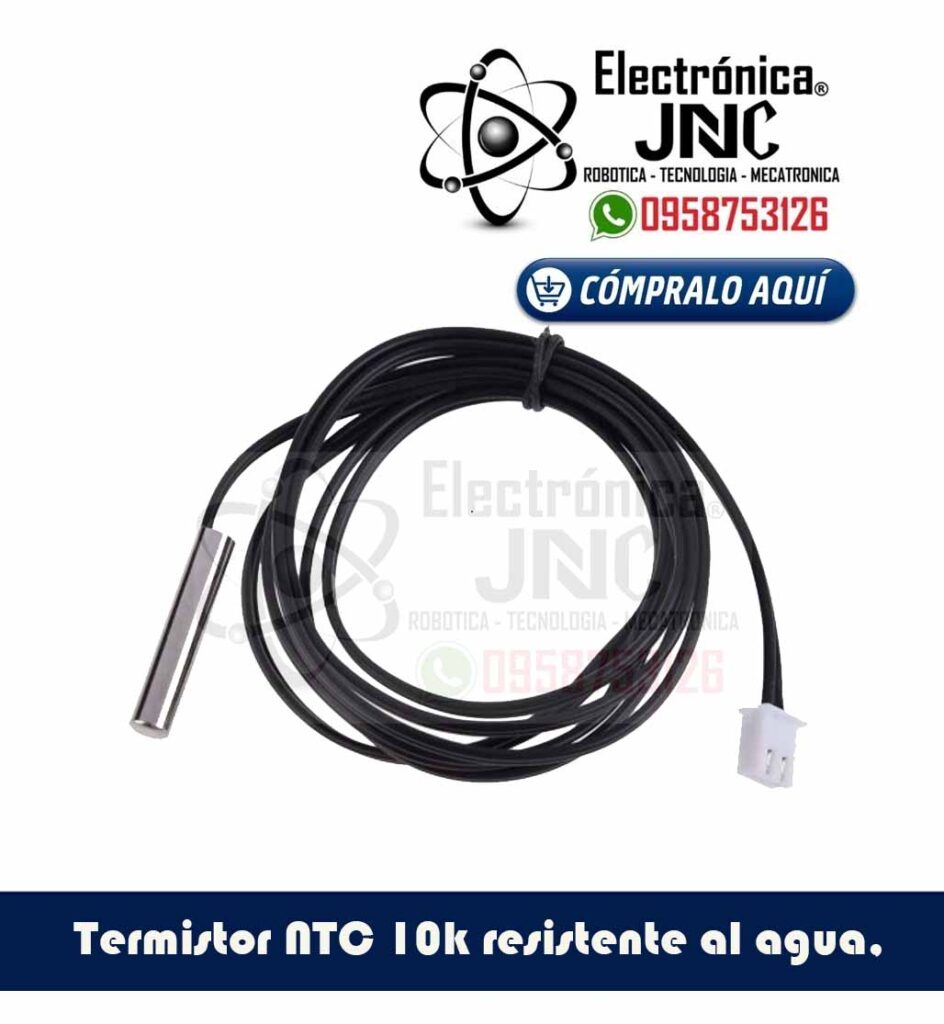 Sensor de temperatura NTC, resistente al agua, 10K
