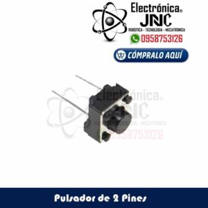 Pulsador de 2 Pines Negro 6x6x5mm