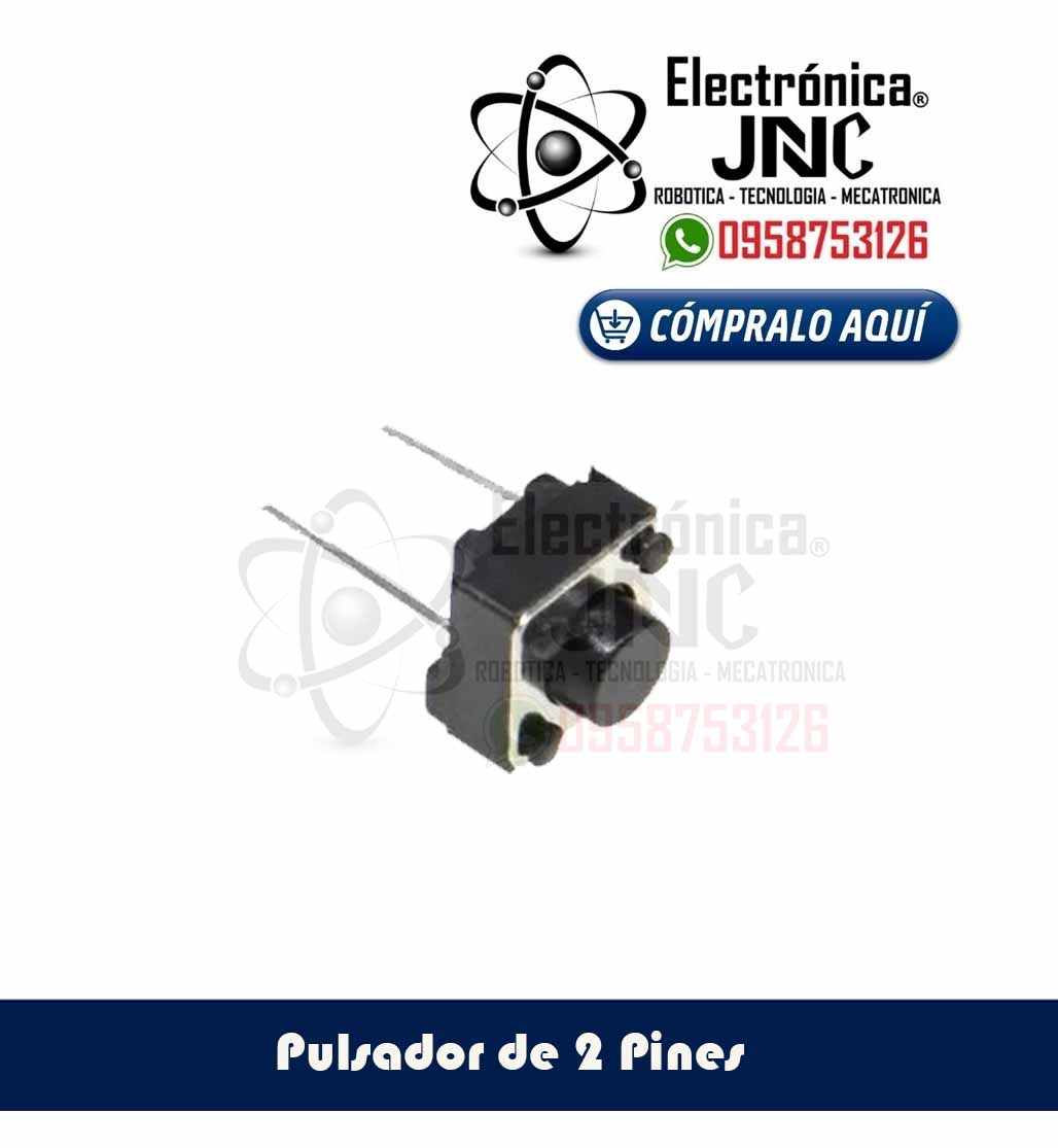 Pulsador de 2 Pines Negro 6x6x5mm