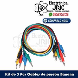 Kit de 5 Pcs 1m Cables de prueba tipo Banana 4mm