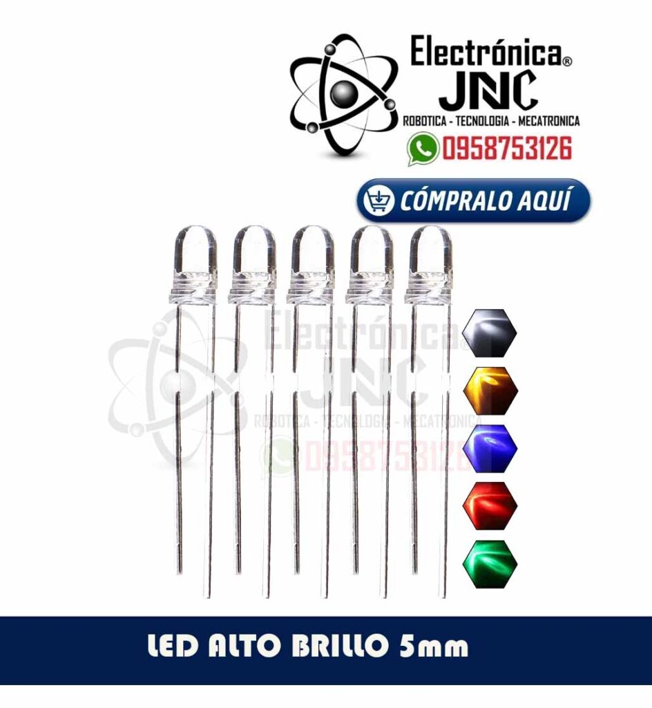 Diodo LED Alto Brillo 5mm