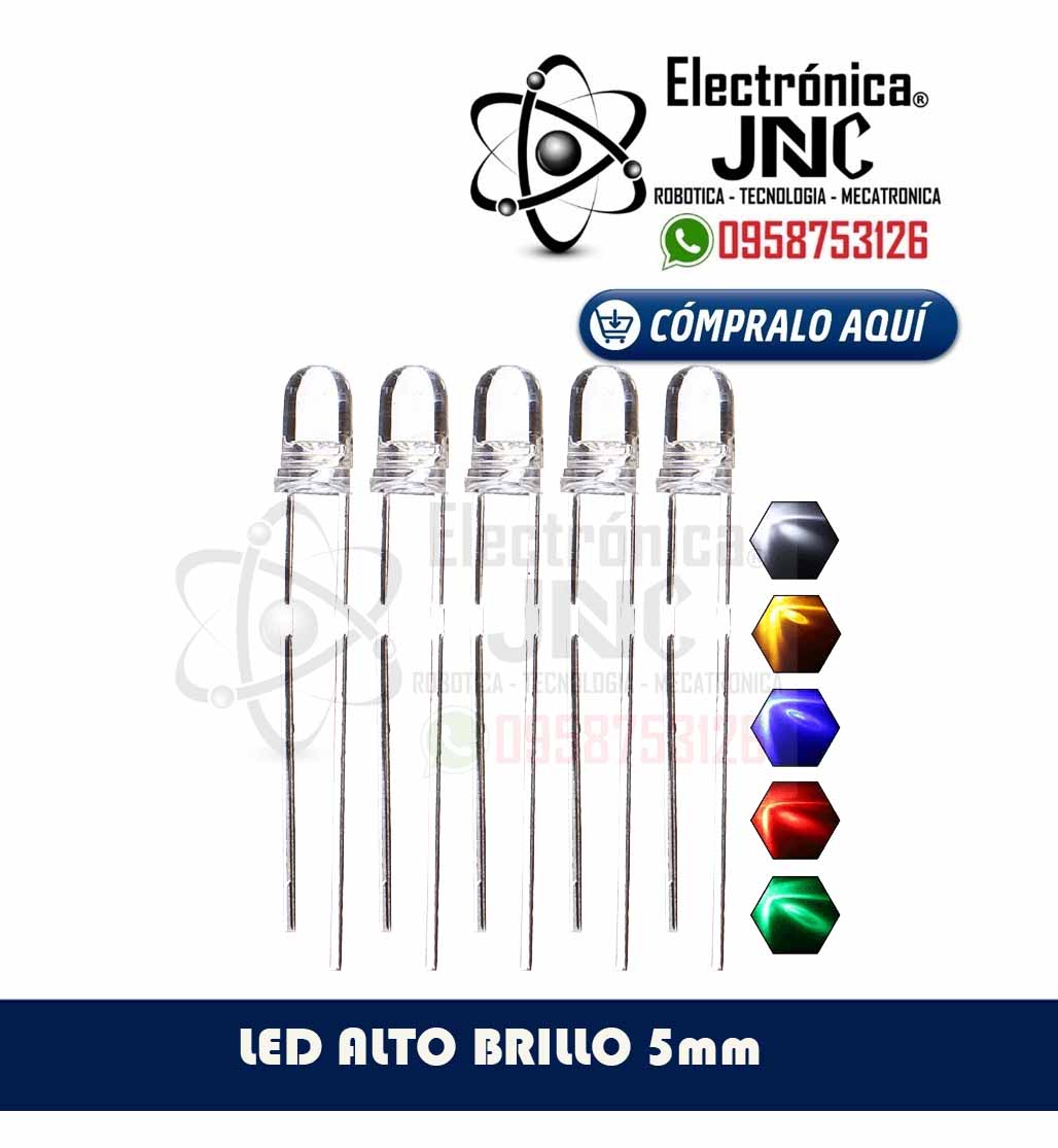 Diodo LED Alto Brillo 5mm