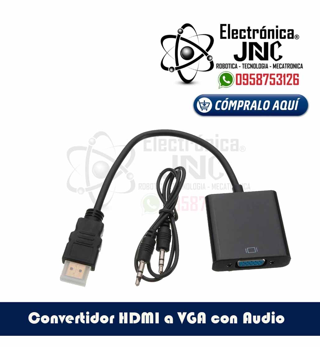 Convertidor HDMI a VGA con Audio